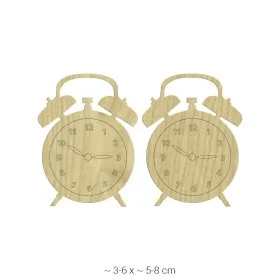 KD190 Dekoratif Çalar Saat Ahşap Boyanabilir Obje